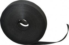 VELCRO Brand - 1" Wide x 25 Yd Long Self Fastening Tie/Strap Hook & Loop Roll - Continuous Roll, Black, Printable Surface - Exact Tool & Supply