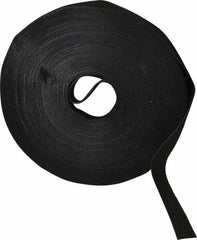 VELCRO Brand - 5/8" Wide x 25 Yd Long Self Fastening Tie/Strap Hook & Loop Roll - Continuous Roll, Black, Printable Surface - Exact Tool & Supply