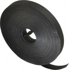 VELCRO Brand - 3/4" Wide x 25 Yd Long Self Fastening Tie/Strap Hook & Loop Roll - Continuous Roll, Black, Printable Surface - Exact Tool & Supply