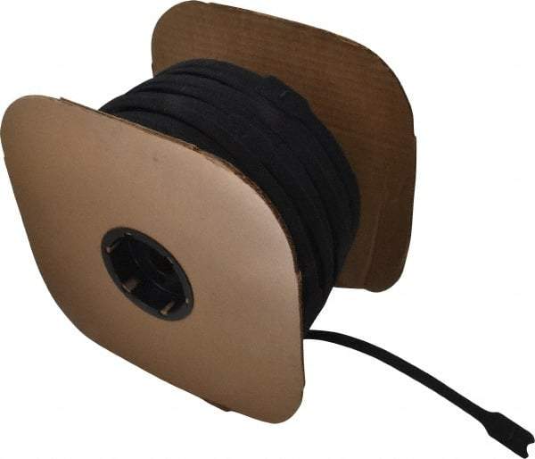 VELCRO Brand - 450 Piece 1" Wide x 12" Piece Length, Self Fastening Tie/Strap Hook & Loop Strap - Perforated/Pieces Roll, Black - Exact Tool & Supply