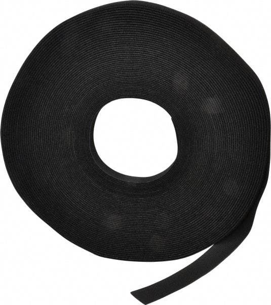 VELCRO Brand - 3/4" Wide x 25 Yd Long Self Fastening Tie/Strap Hook & Loop Roll - Continuous Roll, Black - Exact Tool & Supply