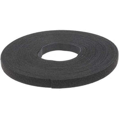VELCRO Brand - 5/8" Wide x 25 Yd Long Self Fastening Tie/Strap Hook & Loop Roll - Continuous Roll, Black - Exact Tool & Supply