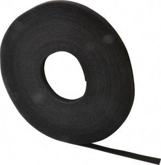 VELCRO Brand - 1/2" Wide x 25 Yd Long Self Fastening Tie/Strap Hook & Loop Roll - Continuous Roll, Black - Exact Tool & Supply