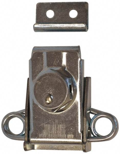 Value Collection - 2.45" Long x 2.51" Wide x 0.81" High, Spring Base Wingless Turn Latch - Stainless Steel, with Stainless Steel Finish - Exact Tool & Supply