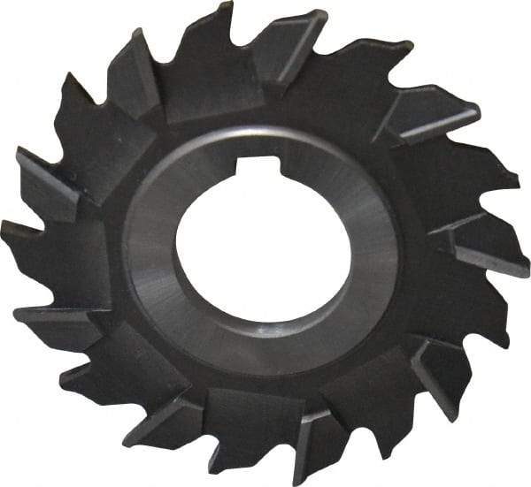 Made in USA - 3" Diam x 3/16" Width of Cut, 18 Teeth, Cobalt Side Milling Cutter - Staggered Teeth, Uncoated - Exact Tool & Supply
