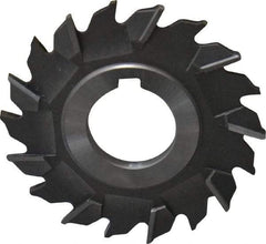 Made in USA - 3" Diam x 3/16" Width of Cut, 18 Teeth, Cobalt Side Milling Cutter - Staggered Teeth, Uncoated - Exact Tool & Supply