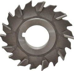 Made in USA - 3" Diam x 1/4" Width of Cut, 18 Teeth, Cobalt Side Milling Cutter - Staggered Teeth, Uncoated - Exact Tool & Supply
