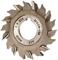 Made in USA - 3" Diam x 5/16" Width of Cut, 18 Teeth, Cobalt Side Milling Cutter - Staggered Teeth, Uncoated - Exact Tool & Supply