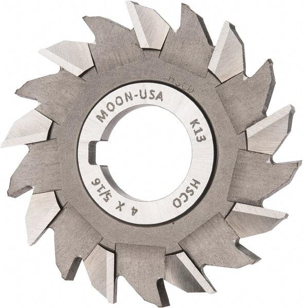 Made in USA - 4" Diam x 5/16" Width of Cut, 18 Teeth, Cobalt Side Milling Cutter - Staggered Teeth, Uncoated - Exact Tool & Supply