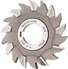Made in USA - 4" Diam x 5/16" Width of Cut, 18 Teeth, Cobalt Side Milling Cutter - Staggered Teeth, Uncoated - Exact Tool & Supply