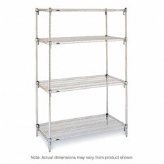 Metro - 2,000 Lb Capacity 4 Shelf Wire Shelving - Starter Unit - Exact Tool & Supply