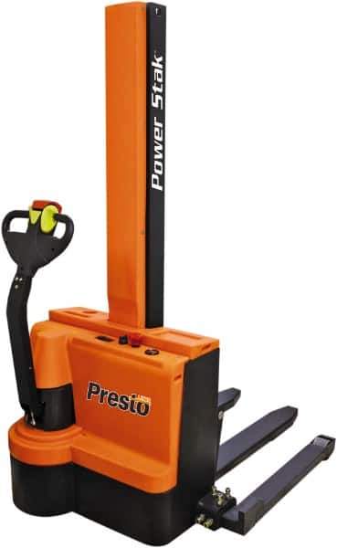 Presto Lifts - 2,200 Lb Capacity, 62" Lift Height, Battery Operated Power Stocker Lift - Exact Tool & Supply