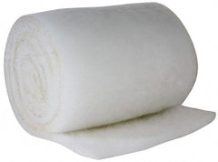 Made in USA - 15' Long x 14" Wide x 1/2" Thick Polyester Media Air Filter Media Roll - MERV 4, 78% Arrestance Efficiency, 500 FPM Max Air Flow, 0.08" wpg Init Resist, 1" wpg Final Resist, 30% Particle Capture Efficiency, Use with Cambridge - Exact Tool & Supply