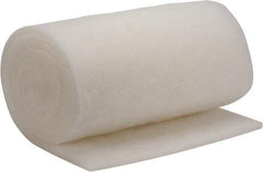 Made in USA - 15' Long x 25" Wide x 1" Thick Polyester Media Air Filter Media Roll - MERV 5, 85% Arrestance Efficiency, 500 FPM Max Air Flow, 0.14" wpg Init Resist, 1" wpg Final Resist, 30% Particle Capture Efficiency, Use with MSA - Exact Tool & Supply