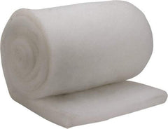 Made in USA - 15' Long x 36" Wide x 1" Thick Polyester Media Air Filter Media Roll - MERV 5, 85% Arrestance Efficiency, 500 FPM Max Air Flow, 0.14" wpg Init Resist, 1" wpg Final Resist, 30% Particle Capture Efficiency, Use with MSA - Exact Tool & Supply