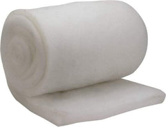 Made in USA - 15' Long x 48" Wide x 1" Thick Polyester Media Air Filter Media Roll - MERV 5, 85% Arrestance Efficiency, 500 FPM Max Air Flow, 0.14" wpg Init Resist, 1" wpg Final Resist, 30% Particle Capture Efficiency, Use with MSA - Exact Tool & Supply