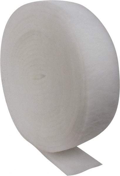 Made in USA - 90' Long x 8" Wide x 1" Thick Polyester Media Air Filter Media Roll - MERV 5, 85% Arrestance Efficiency, 500 FPM Max Air Flow, 0.14" wpg Init Resist, 1" wpg Final Resist, 30% Particle Capture Efficiency, Use with Any Unit - Exact Tool & Supply