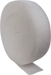 Made in USA - 90' Long x 8" Wide x 1" Thick Polyester Media Air Filter Media Roll - MERV 5, 85% Arrestance Efficiency, 500 FPM Max Air Flow, 0.14" wpg Init Resist, 1" wpg Final Resist, 30% Particle Capture Efficiency, Use with Any Unit - Exact Tool & Supply