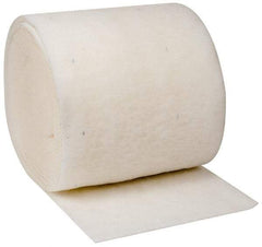 Made in USA - 90' Long x 30" Wide x 1" Thick Polyester Media Air Filter Media Roll - MERV 5, 85% Arrestance Efficiency, 500 FPM Max Air Flow, 0.14" wpg Init Resist, 1" wpg Final Resist, 30% Particle Capture Efficiency, Use with Any Unit - Exact Tool & Supply