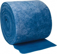 Made in USA - 135' Long x 25" Wide x 1/2" Thick Polyester Media Air Filter Media Roll - MERV 4, 80% Arrestance Efficiency, 500 FPM Max Air Flow, 0.1" wpg Init Resist, 1" wpg Final Resist, 30% Particle Capture Efficiency, Use with Any Unit - Exact Tool & Supply