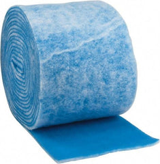 Made in USA - 90' Long x 25" Wide x 1" Thick Polyester Media Air Filter Media Roll - MERV 7, 86% Arrestance Efficiency, 500 FPM Max Air Flow, 0.14" wpg Init Resist, 1" wpg Final Resist, Use with Any Unit - Exact Tool & Supply