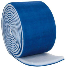 Made in USA - 60' Long x 20" Wide x 2" Thick Polyester Media Air Filter Media Roll - MERV 8, 89% Arrestance Efficiency, 500 FPM Max Air Flow, 0.21" wpg Init Resist, 1" wpg Final Resist, 30 to 35% Particle Capture Efficiency, Use with Any Unit - Exact Tool & Supply