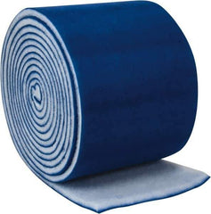 Made in USA - 60' Long x 25" Wide x 2" Thick Polyester Media Air Filter Media Roll - MERV 8, 89% Arrestance Efficiency, 500 FPM Max Air Flow, 0.21" wpg Init Resist, 1" wpg Final Resist, 30 to 35% Particle Capture Efficiency, Use with Any Unit - Exact Tool & Supply
