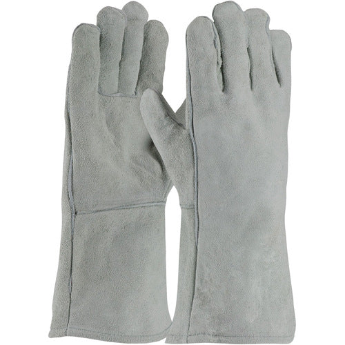 ‎73-888LHO Welders / Foundry Gloves - Welding Glove - Shoulder Grade - Cotton Lining - Gry. - Left Hand Only - Exact Tool & Supply
