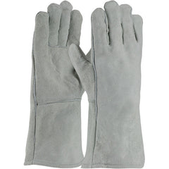 ‎73-888LHO Welders / Foundry Gloves - Welding Glove - Shoulder Grade - Cotton Lining - Gry. - Left Hand Only - Exact Tool & Supply