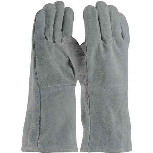 ‎73-888A Welders / Foundry Gloves - Welding Glove - Econ Grade - Cotton Lining - Gry. - Exact Tool & Supply