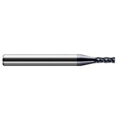Miniature End Mills - Stub & Standard - 0.0750″ Cutter Diameter × 0.1120″ Length of Cut Carbide Square End Mill, 4 Flutes, AlTiN Coated - Exact Tool & Supply