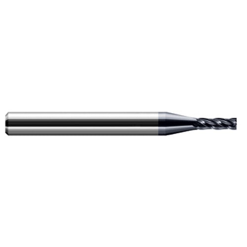 Miniature End Mills - Stub & Standard - 0.3750″ (3/8″) Cutter Diameter × 0.5700″ Length of Cut Carbide Square End Mill, 4 Flutes, AlTiN Coated - Exact Tool & Supply