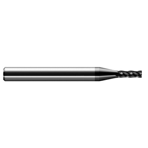 Miniature End Mills - Stub & Standard - 0.0800″ Cutter Diameter × 0.2400″ Length of Cut Carbide Square End Mill, 4 Flutes, Amorphous Diamond Coated - Exact Tool & Supply