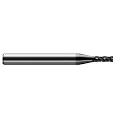 Miniature End Mills - Stub & Standard - 0.1100″ Cutter Diameter × 0.3300″ Length of Cut Carbide Square End Mill, 4 Flutes, Amorphous Diamond Coated - Exact Tool & Supply