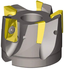 Kennametal - 12 Inserts, 8" Cut Diam, 2-1/2" Arbor Diam, 0.71" Max Depth of Cut, Indexable Square-Shoulder Face Mill - 0/90° Lead Angle, 2-1/2" High, EC18.., EP18.. Insert Compatibility, Series Mill 1-18 - Exact Tool & Supply