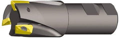 Kennametal - 0.97" Cut Diam, 0.71" Max Depth of Cut, 1" Shank Diam, 4.03" OAL, Indexable Square Shoulder End Mill - EC18.., EP18.. Inserts, Weldon Shank, 0° Lead Angle, Through Coolant - Exact Tool & Supply