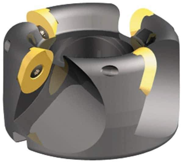 Kennametal - 4 Inserts, 2.385" Cut Diam, 1" Arbor Diam, 0.49" Max Depth of Cut, Indexable Square-Shoulder Face Mill - 0/90° Lead Angle, 1-3/4" High, LFEW 353... Insert Compatibility, Series RPF - Exact Tool & Supply