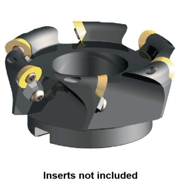Kennametal - 2" Cut Diam, 0.29" Max Depth, 3/4" Arbor Hole, 3 Inserts, RFCW 53... Insert Style, Indexable Copy Face Mill - KSSR Cutter Style, 31,900 Max RPM, 1-3/4 High, Series KSSR-RPF - Exact Tool & Supply