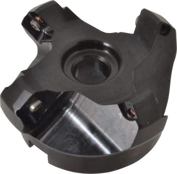 Kennametal - 62.99mm Cut Diam, 1" Arbor Hole, 6.6mm Max Depth of Cut, 45° Indexable Chamfer & Angle Face Mill - 4 Inserts, SEKT 1404... Insert, Right Hand Cut, 4 Flutes, Series KSSM - Exact Tool & Supply