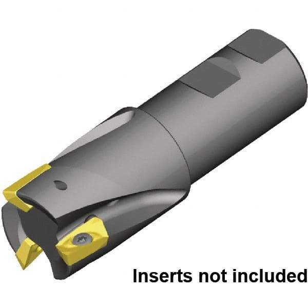 Kennametal - 1-1/2" Cut Diam, 1-1/4" Shank Diam, 4.53" OAL, Indexable Square Shoulder End Mill - Weldon Shank, 0° Lead Angle - Exact Tool & Supply
