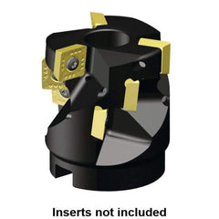 Kennametal - 15 Inserts, 63mm Cut Diam, 27mm Arbor Diam, 51.16mm Max Depth of Cut, Indexable Square-Shoulder Face Mill - 0/90° Lead Angle, 70mm High, SD.T 1204.. Insert Compatibility, Series KSSM-KSSP - Exact Tool & Supply