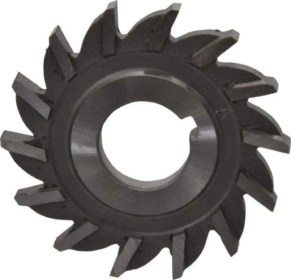 Made in USA - 2" Diam x 3/16" Width of Cut, 14 Teeth, High Speed Steel Side Milling Cutter - Straight Teeth, Uncoated - Exact Tool & Supply
