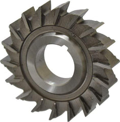 Made in USA - 2-1/2" Diam x 1/2" Width of Cut, 18 Teeth, High Speed Steel Side Milling Cutter - Straight Teeth, Uncoated - Exact Tool & Supply