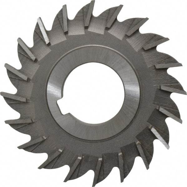 Made in USA - 3" Diam x 1/4" Width of Cut, 20 Teeth, High Speed Steel Side Milling Cutter - Straight Teeth, Uncoated - Exact Tool & Supply