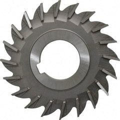 Made in USA - 3" Diam x 1/4" Width of Cut, 20 Teeth, High Speed Steel Side Milling Cutter - Straight Teeth, Uncoated - Exact Tool & Supply