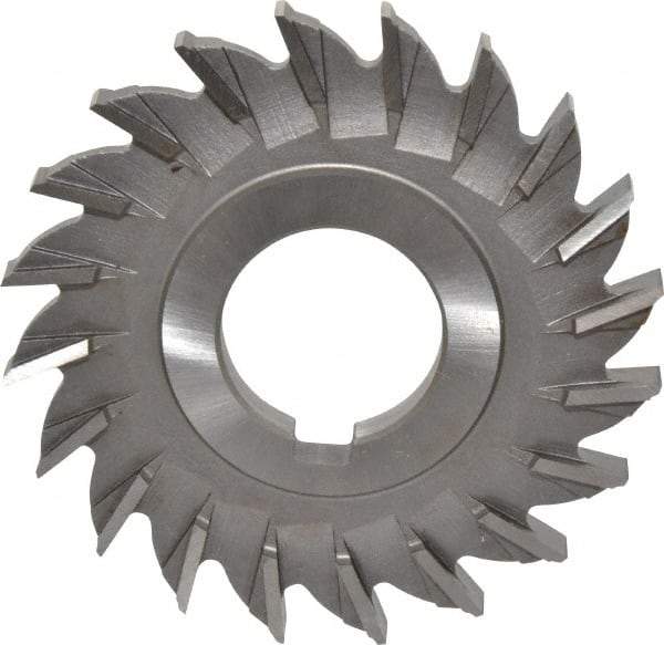 Made in USA - 3" Diam x 9/32" Width of Cut, 20 Teeth, High Speed Steel Side Milling Cutter - Straight Teeth, Uncoated - Exact Tool & Supply