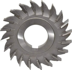 Made in USA - 3" Diam x 9/32" Width of Cut, 20 Teeth, High Speed Steel Side Milling Cutter - Straight Teeth, Uncoated - Exact Tool & Supply