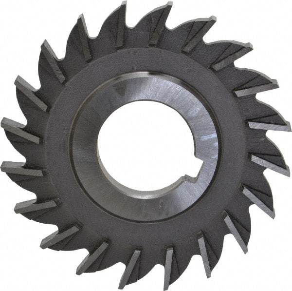Made in USA - 3" Diam x 5/16" Width of Cut, 20 Teeth, High Speed Steel Side Milling Cutter - Straight Teeth, Uncoated - Exact Tool & Supply