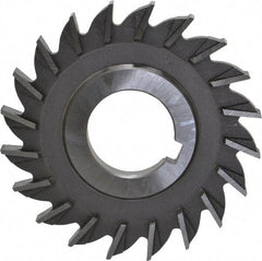 Made in USA - 3" Diam x 5/16" Width of Cut, 20 Teeth, High Speed Steel Side Milling Cutter - Straight Teeth, Uncoated - Exact Tool & Supply