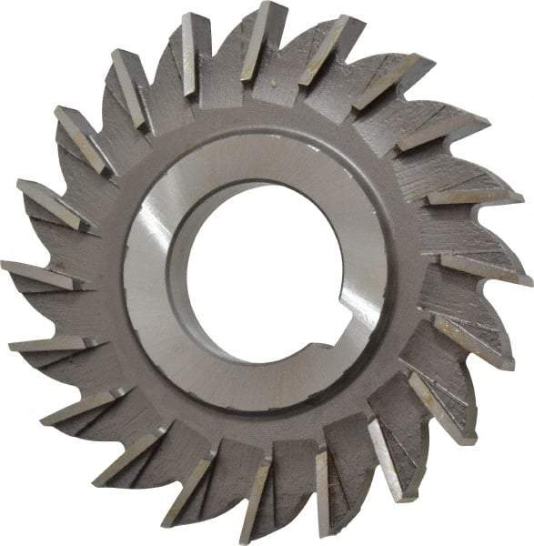 Made in USA - 3" Diam x 11/32" Width of Cut, 20 Teeth, High Speed Steel Side Milling Cutter - Straight Teeth, Uncoated - Exact Tool & Supply